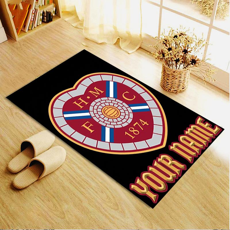 Custom Name Heart of Midlothian Carpet Rug for Living Room Bedroom Home Sofa Decoration,Kids play Non-slip Floor Mat