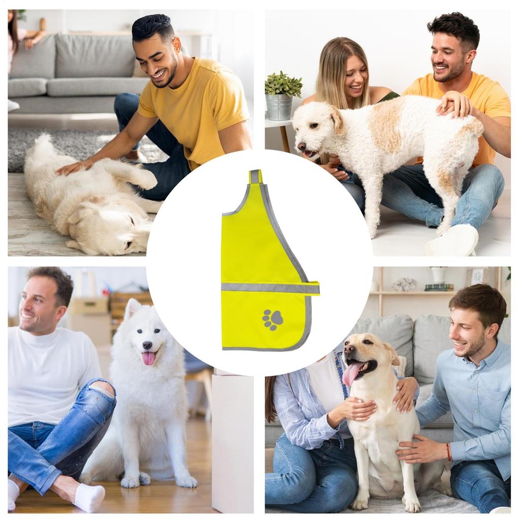 Reflective Vest For Dogs Dog Vest For Night Walking Waterproof High Visibility Pet Service Training Apparel For Security Walking