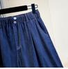 Women's Lightweight Tencel Denim High-Waist Loose Shorts - Summer Ice Silk 5-Point Pants Plus Size