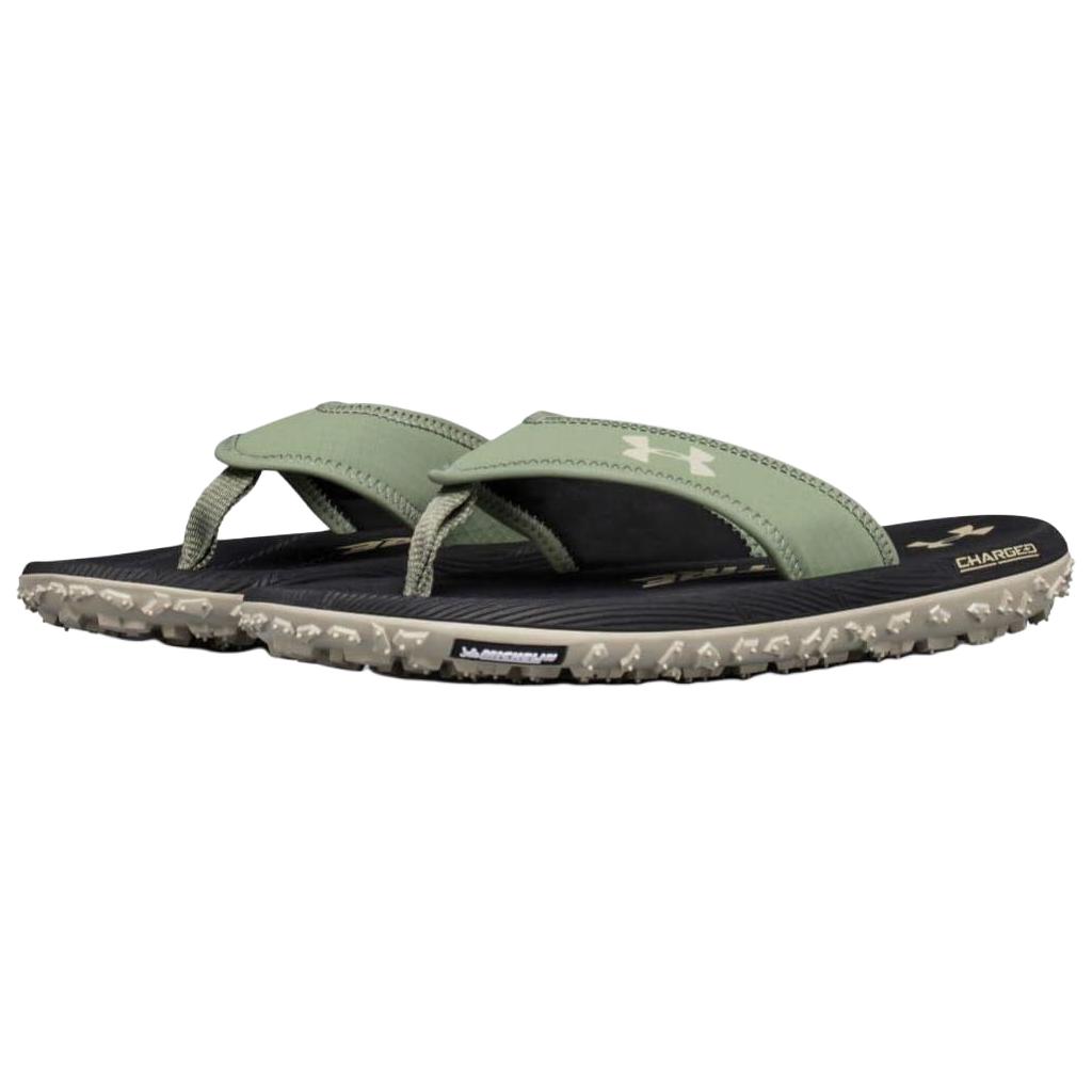 Under Armour Fat Tire Versatile Comfortable Flip Flops Men Footwear Green 1266210-101