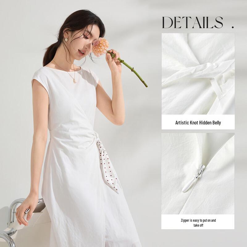 Elegant French Style Polka Dot A-Line Midi Dress