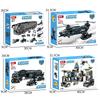 Warma Baustein Kinderspielzeug Swat Junge Patchwork Polizeiauto Militärflugzeugmodell