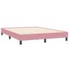 Box Spring Bed without Mattress Pink 160 x 210 cm Velvet
