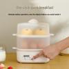Automatic Egg Boiler & Breakfast Multi-Cooker with Power-Off Feature - Double-Layer, Ideal for Dorms & Homes