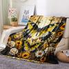 1PC 3D Butterfly Print Flannel Blanket, High quality All Seasons, Home Decor, Warmth and Comfort, Perfect for Christmas Gifts