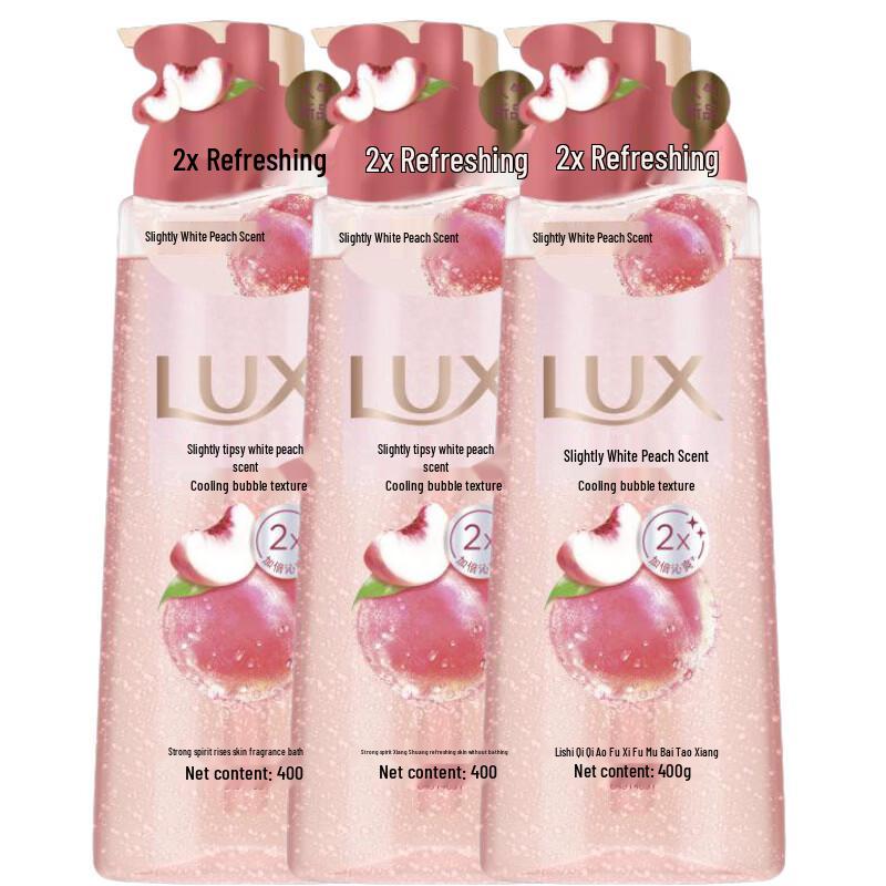 Lux White Peach Scented Bubble Body Wash