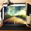 Road Scene Photography Background for Events,Indoor/Outdoor,Party Backdrop,Wall Tapestry Backdrop,,Live Streaming