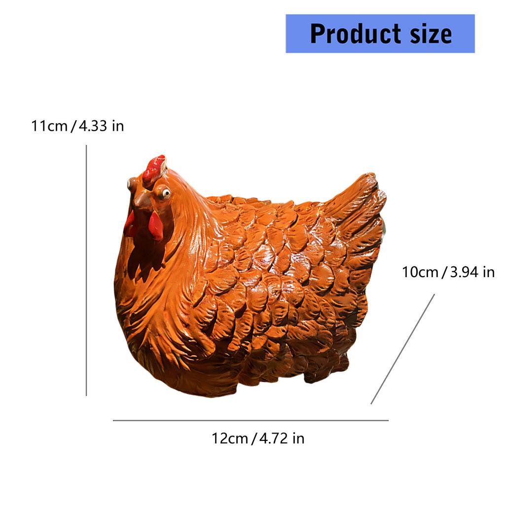Chicken Ornaments Yard Art Decoration For Backyard Rooster Animals Stakes Animals Sculptures Garden Decoration