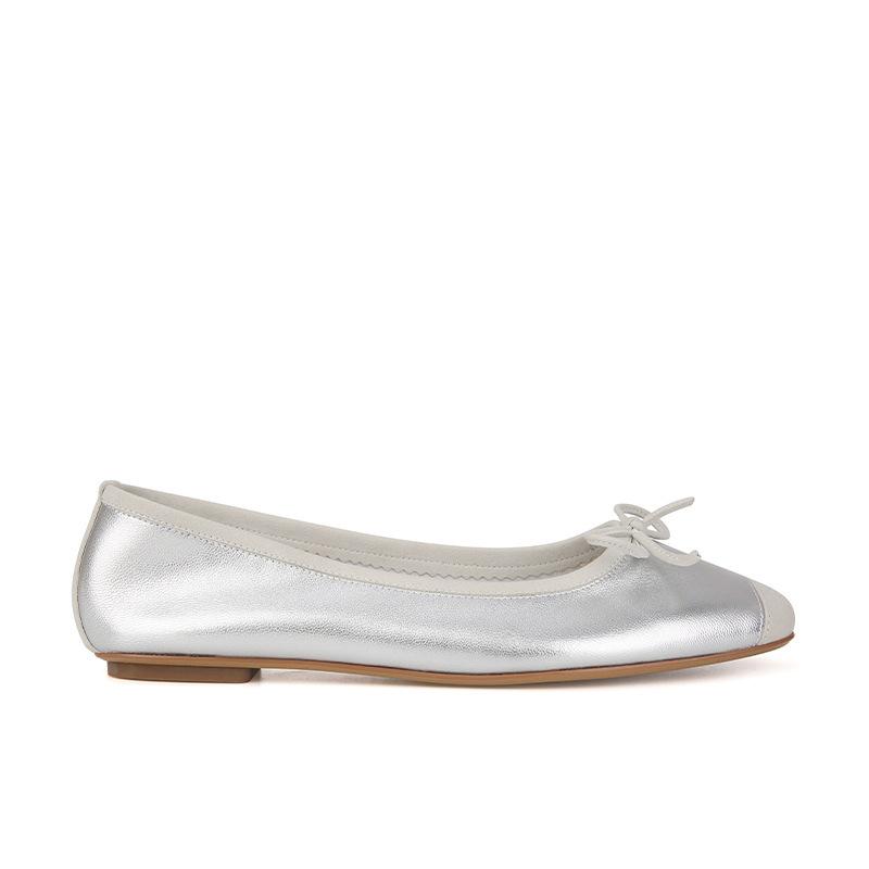 

[sheii Su Yinyin] Two heights~ French lambskin square head bow thick heel ballet shoes women s single shoes 41