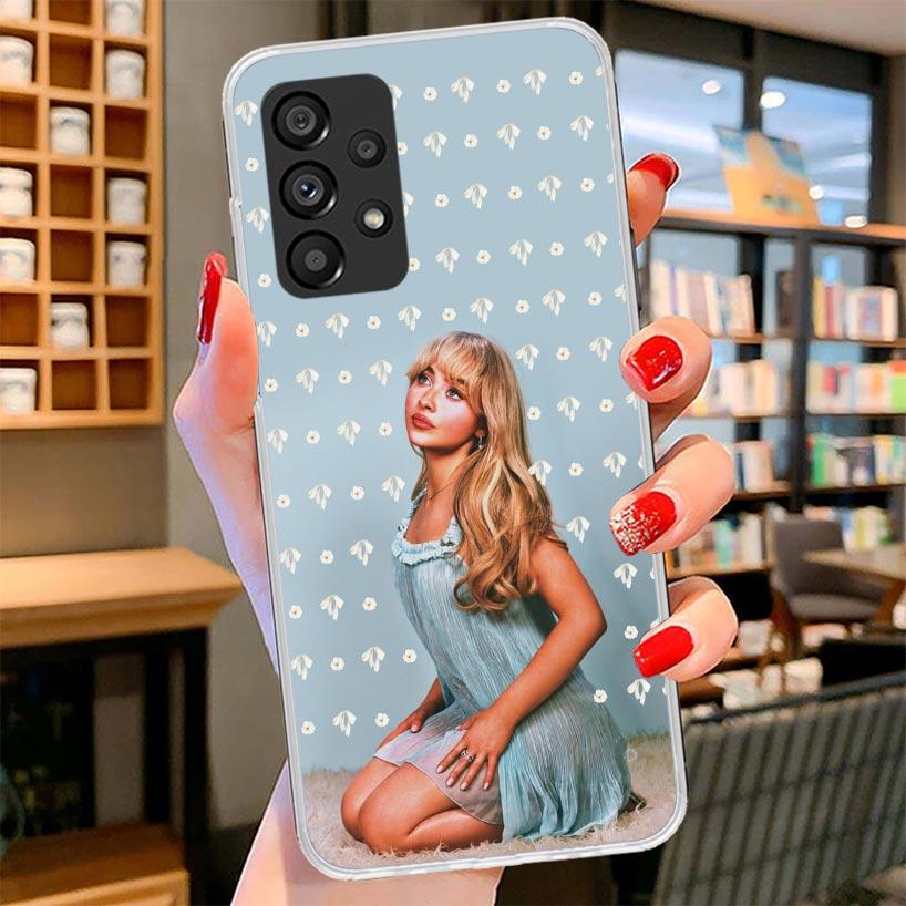 CR66 S-Sabrina C-Carpenter Phone Case For Samsung Galaxy A12 A22 A32 A52 A72 A02S Phone Case Note 20 Ultra 10 S10 Plus A51 A71 A