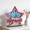 Solid Wood Handcrafted Patriotic Star Flag Decorative Item For Office Or Living Space Office Nationalistic Display