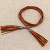 Ladies Bohemian Style Waist Belt Delicate Tassels Decors Braided Belt for Summer Dress Women Summer Seaside Waist Belt