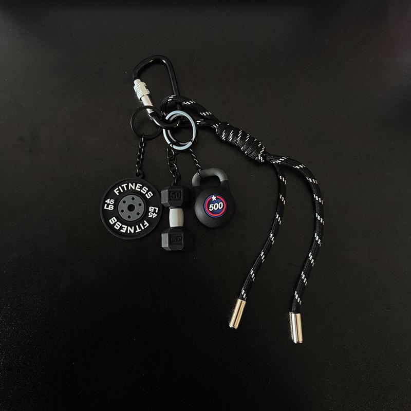 Y2K  Sports Fitness Bag Pendant Mini Dumbbell Water Cup Keychain Camera Mobile Phone Backpack Accessories For Men Women