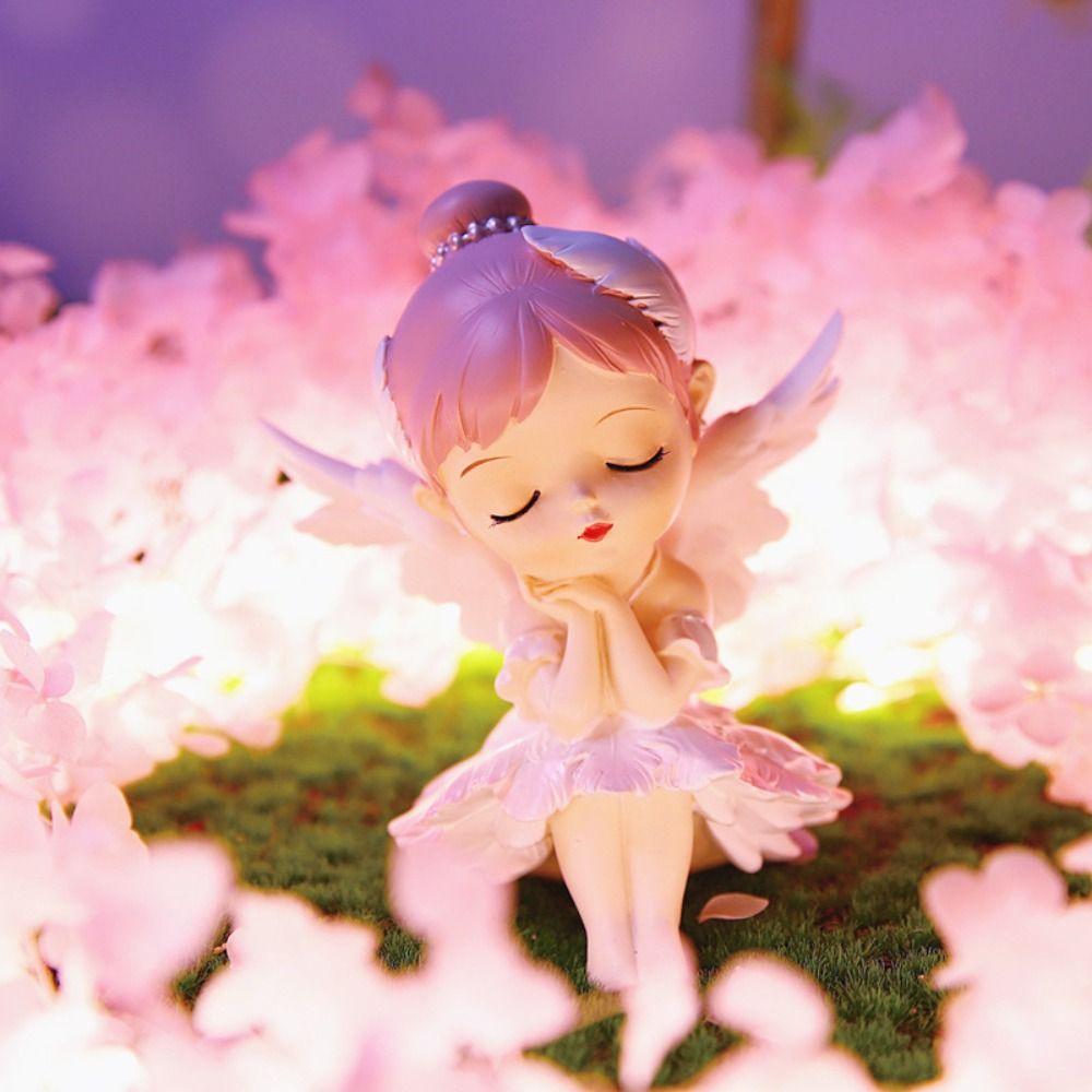 Angel Girls Statue Creative Desktop Decor Ornaments Ballet Girl Figurines Home Decoration