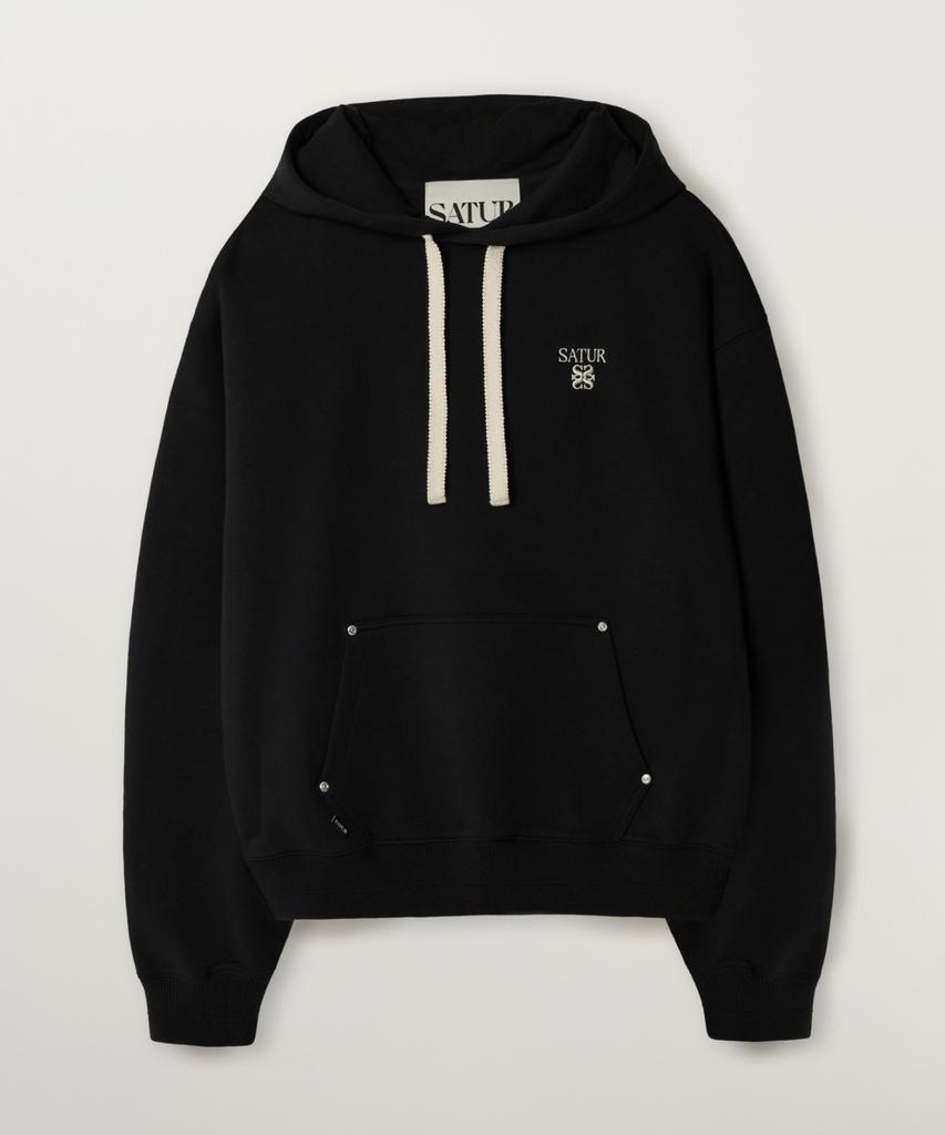 Lauren Small Logo Rivet Hoodie Black