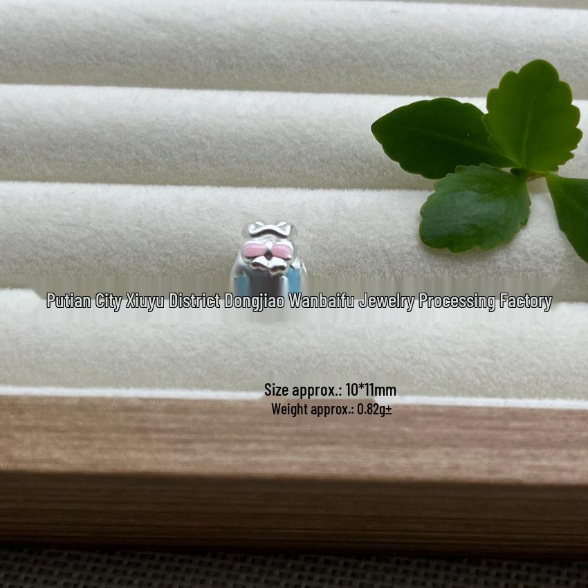 Sterling Silver Enamel Color DIY Accessories: Fu Character, Kitty Cat, My Melody, Winnie the Pooh, Miffy Rabbit