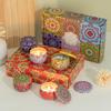Six-Piece Soy Aromatherapy Candle Set - Long-Lasting Indoor Fragrance with Dried Flowers