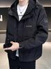 Jacket jacket men's 2025 spring and autumn new hooded men's ruffian handsome American casual versatile tooling top trendy brand