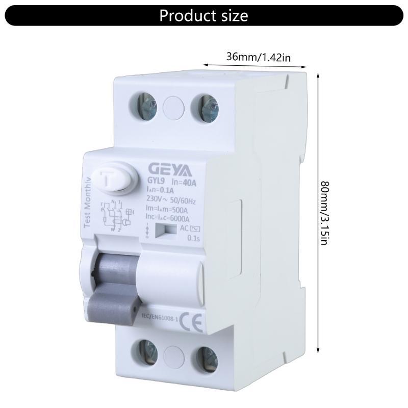 

2P 40A Диференціальні АВДТ Автоматичні Відновлювані Автоматичні Вимикачі Витоку 30mA