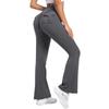 Fashion Casual Comfort Versatile Button Peach Lift Hip Yoga Flare Pants Fitness Sports Wide Leg Micro Pants High Waist Quick Dry Yoga Pants Women