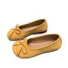 Round head shallow mouth single shoes women's 2025 spring new retro soft sole Doudou shoes casual flat bottom one pedal ladyshoes
