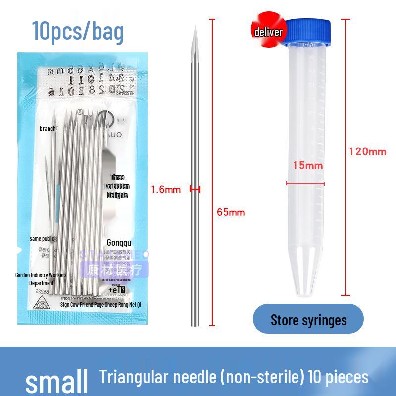 Quanhe Stainless Steel Tri-Edged Bloodletting Needles for TCM, Acupuncture, and Cupping - Small & Large Sizes