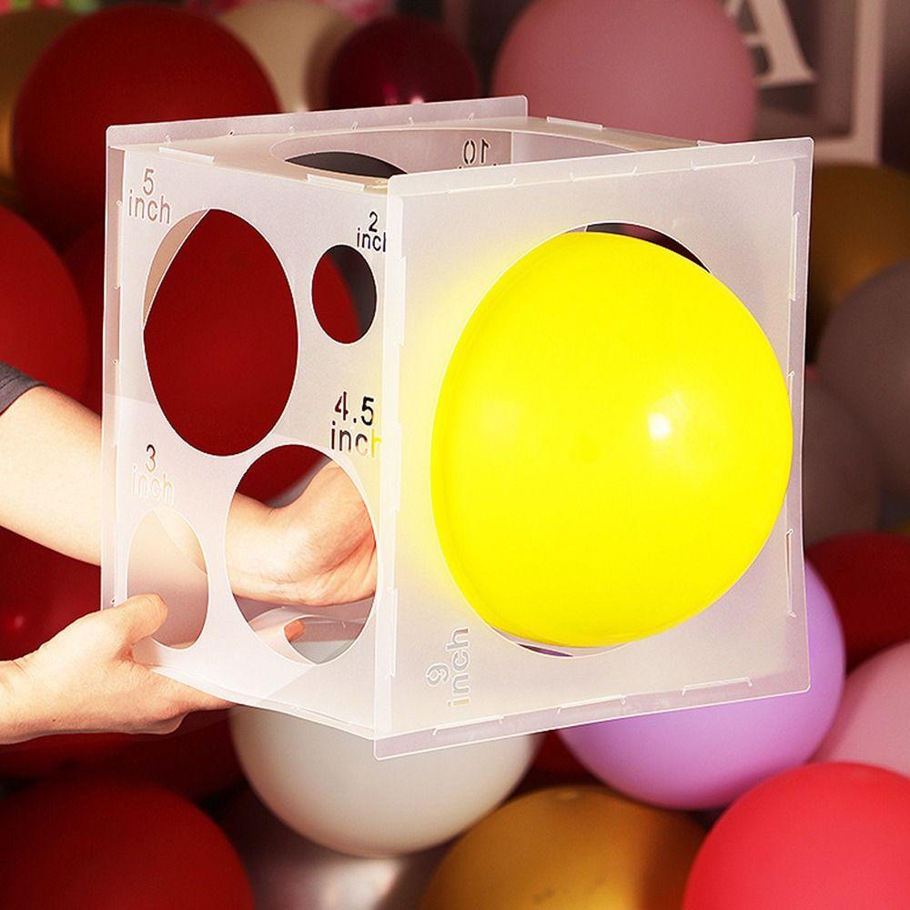 11 Löcher Ballons Größenmesswerkzeug Weiße Ballon Größenmessbox Ballonbogen