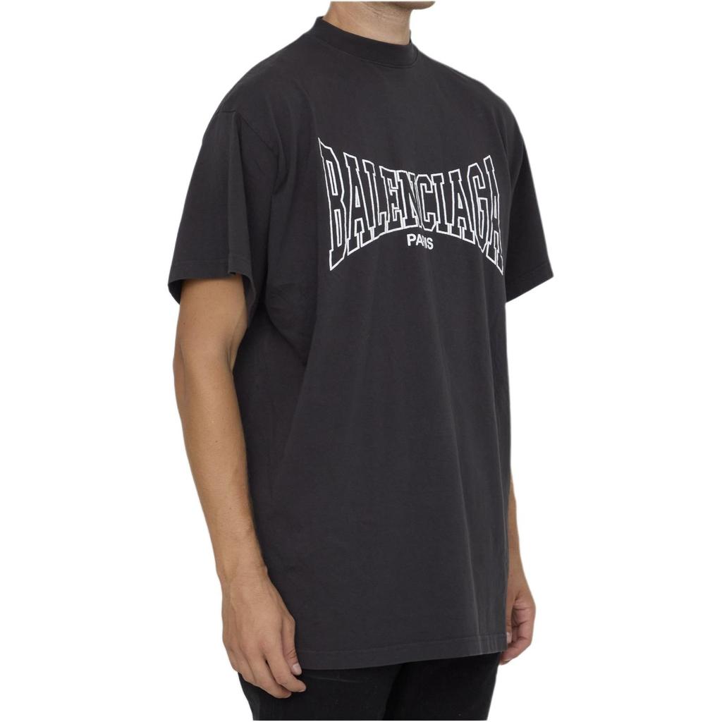 Balenciaga T Shirt Regular Fit Unisex Black 739784TRVH58190