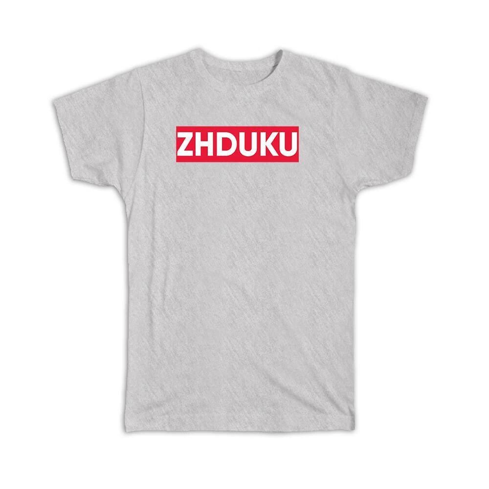 Gift T-Shirt : Zhduku Albania Albanian Slang Red Stripe M