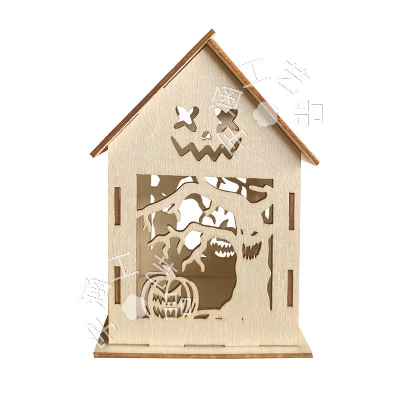 Wooden DIY Autumn Halloween Thanksgiving House Decoration Set