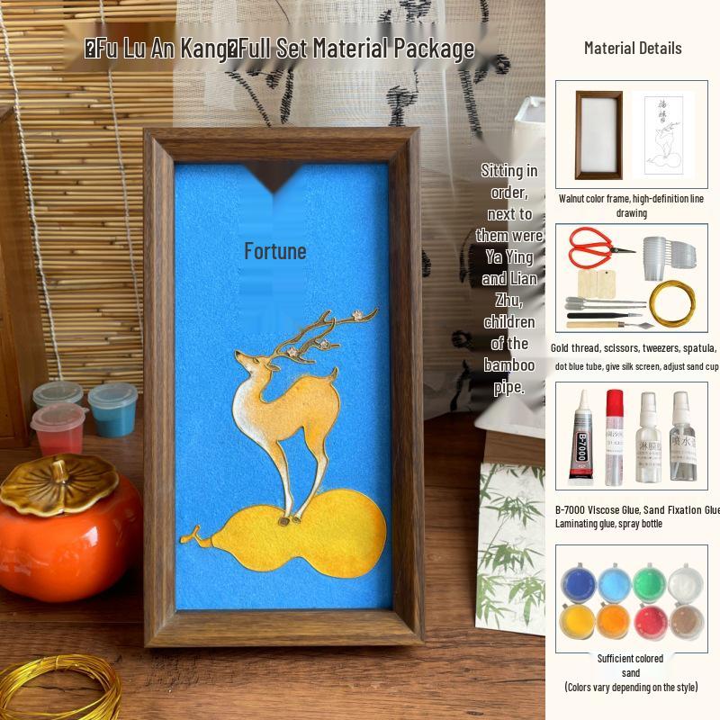 DIY Cloisonné Enamel Kit: Jingtai Blue Intangible Heritage Painting