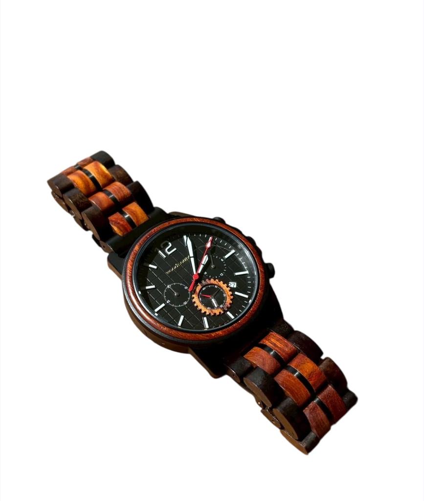 A Trending and Wooden Watch Made of Natural and Wood X Waterproof X Multifunctional X Chronograph Ever-popular Wood. Stylish, Waterproof,