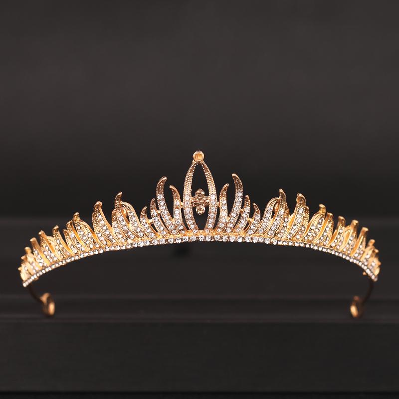 Coroană de Nuntă Bijuterii de Păr Accesorii de Păr de Mireasă Femei Coroană Baroc Strassuri Cristal Tiare Mireasă Regină Coroane de Petrecere Cadou