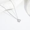 S925 Sterling Silver Round Zircon Pendant Necklace - Elegant & Versatile Clavicle Chain X151