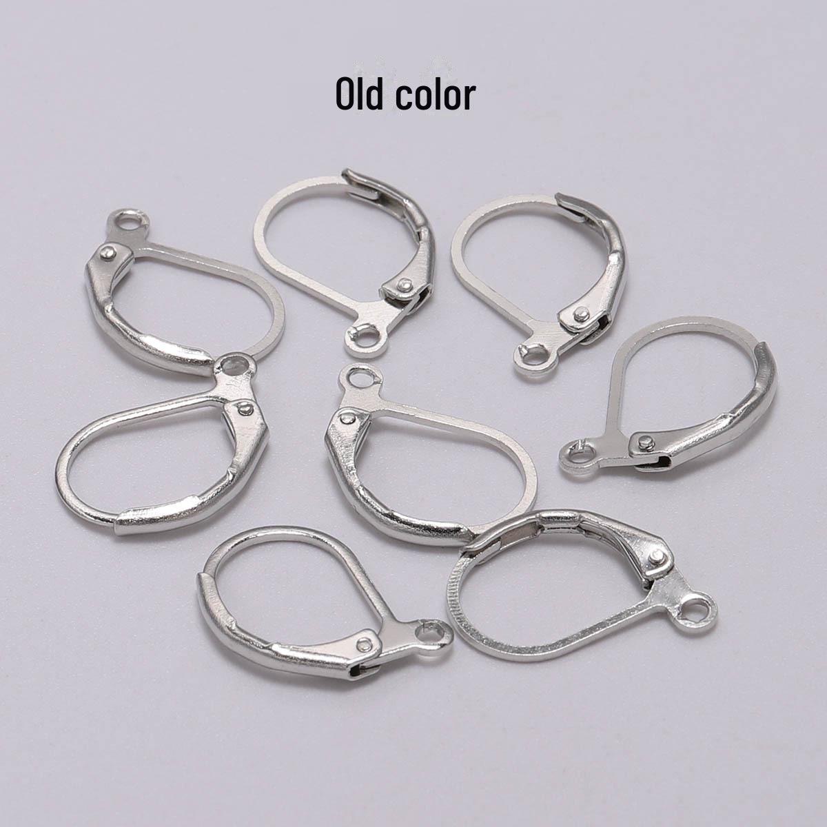 

Весенняя французская D-образная клипса-крючок для ушей для самодельных украшений - модная и простая 15*10mm [20 pcs/pack/7g]