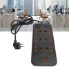 Power Strip 3000W 6 Outlets 5 USB Ports 1 Type C Fast Charge Port Smart Recognition Power Strip for 