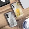 Gradient Crystal Rose For Samsung A 73 72 71 A70 56 55 54 A53 52 A51 A50 42 A35 A34 33 32 31 26 25 24 23 22 30 Glass Phone Case