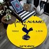 Custom Name,Tottenham Hotspur pattern round rug,Carpet Rug for Living Room Bedroom Playroom ,Non-slip Floor Mat,Holiday Gifts and Birthday Gifts.