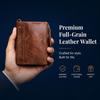CONTACT'S Echtes Leder Vintage Geldbörse Herren Kurzes Münzfach RFID Kartenhalter Unisex Kleine Geldbörsen Hohe Qualität Designer Geschenk für Freund oder Familie