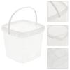 Milk Tea Bucket Food Storage Fruits Snacks Clear Ice Cream with Lid Container Cold Drink Popcorn