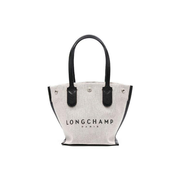 

Longchamp Essential 18 Logo Print Snap Closure Canvas And Calfskin Tote Bag Women tote bags Beige 10194HSG037 Beige