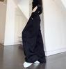 American Gray Hip Hop Wide-Leg Jazz Sweats: Loose, Floor-Length Women's Casual Sports Pants