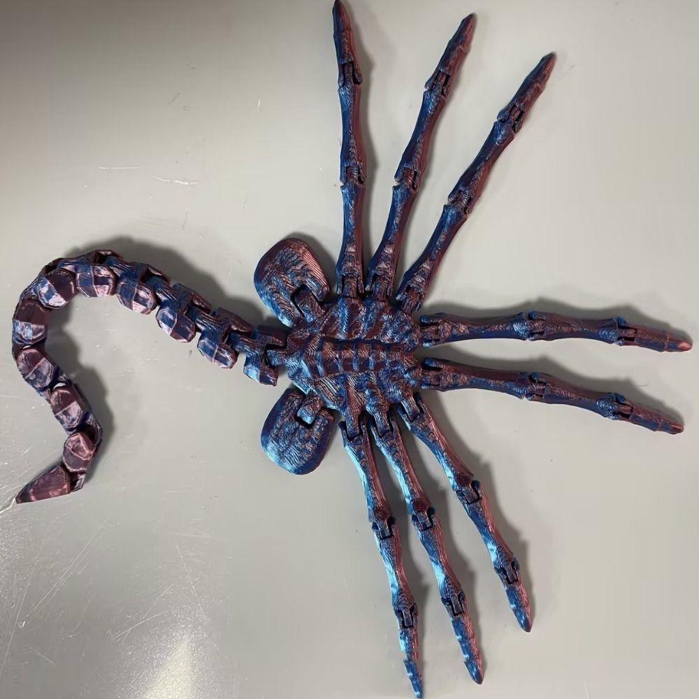 Desktop Decoration Alien Facehugger Model With Flexible Joints Animal Model