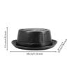Short Brim Fedora Fashionable Leather-Look Hat Comfortable for Streetwear, Women