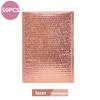 50Pcs Holographic Mailer Laser Pink Mailing Envelope Waterproof Courier Bag Padded Bubble Envelopes Packaging Bag for Shipping