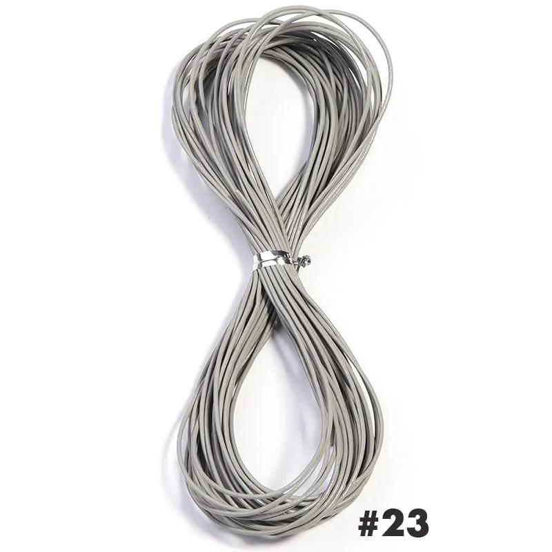 10 yardas Cuerda Redonda de Cuero Diámetro 1.5mm Cordón de Cuero Genuino de Colores Accesorios de Ropa DIY Artesanía en Cuero Materiales Hechos a Mano