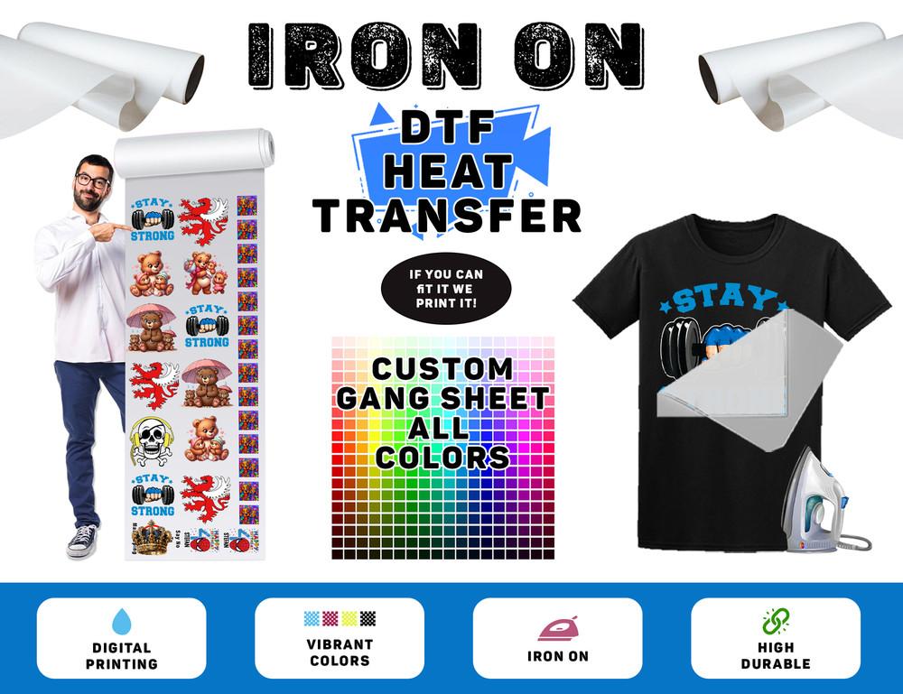 

Индивидуальный текст Термонаклеиваемая футболка Персонализированный DTF Термотрансфер Изображение Логотип 2T1A0 2XL