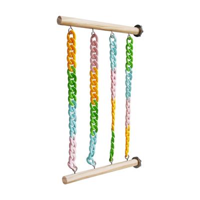 Planadores de Açúcar Brinquedo de Escalada Resistente a Mordidas Exercício Balanço Suspenso com Corrente Colorida Para Decoração de Gaiola de Animal de Estimação Ativo