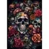 Skull and Rose Poster Abstract Horrible Full Skulls Canvas Painting Magic Wall Art for Living Room Home Decor Mural