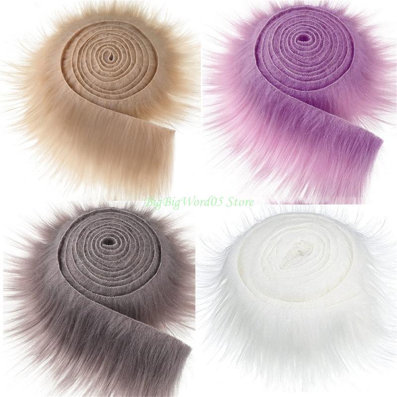 24TE Faux Fur Ribbon Tapes 4Pcs/Set Christmas Tree Skirt Gnome for Doll Beard Decor